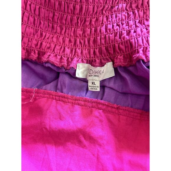 Indikka XL Pink Purple Colorblock Maxi Skirt Tiered Boho Maxi Colorful Prairie - Picture 7 of 14